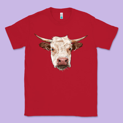 Hereford Cow Head Classic Tee Designed By Ranaportraitstore