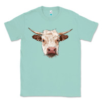 Seafoam hereford cow head Classic Tee - RanaPortraitStore