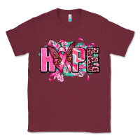 Burgundy hope with butterfly's Classic Tee - AdoDesignShop