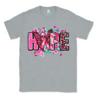 Heather Grey hope with butterfly's Classic Tee - AdoDesignShop