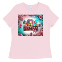 Bubblegum Pink teacher life Ladies Tee - AdoDesignShop