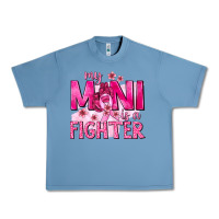 Pebble Blue My Mini Is a Fighter with Ribbon Urban Heavy Tee - texasbilliewilder