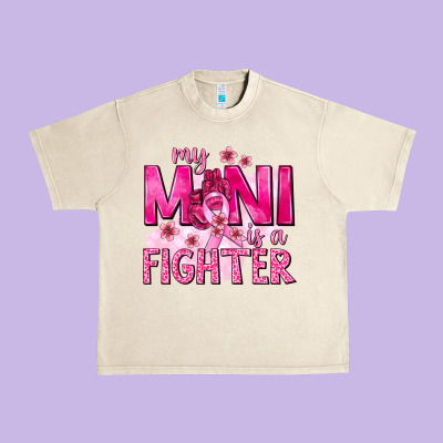 My Mini Is A Fighter With Ribbon Urban Heavy Tee Designed By Texasbilliewilder