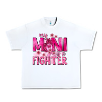 White My Mini Is a Fighter with Ribbon Urban Heavy Tee - texasbilliewilder