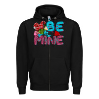 Black be mine valentine Zipper Hoodie - AdoDesignShop