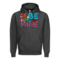 Charcoal Heather be mine valentine Zipper Hoodie - AdoDesignShop