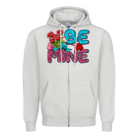 Dove Grey be mine valentine Zipper Hoodie - AdoDesignShop