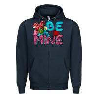 Navy be mine valentine Zipper Hoodie - AdoDesignShop