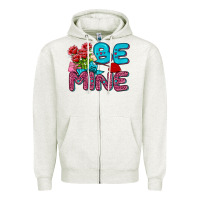 Oatmeal Heather be mine valentine Zipper Hoodie - AdoDesignShop