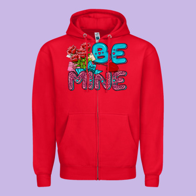 Be Mine Valentine Zipper Hoodie Designed By Adodesignshop
