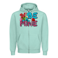 Seafoam be mine valentine Zipper Hoodie - AdoDesignShop