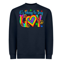 Navy its okay to say gay Heavyweight Sweatshirt - texasbilliewilder