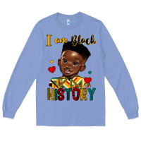 Colony Blue i am black history black boy Long Sleeve Tee - HRA Design Shop