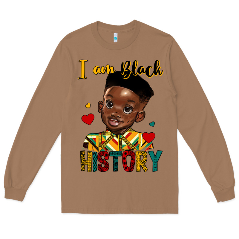 I Am Black History Black Boy Long Sleeve Tee by HRA Design Shop | Teevron
