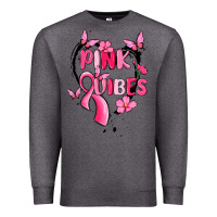 Charcoal Heather pink vibes Premium Sweatshirt - MaliasSmallBusiness