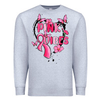 Heather Grey pink vibes Premium Sweatshirt - MaliasSmallBusiness