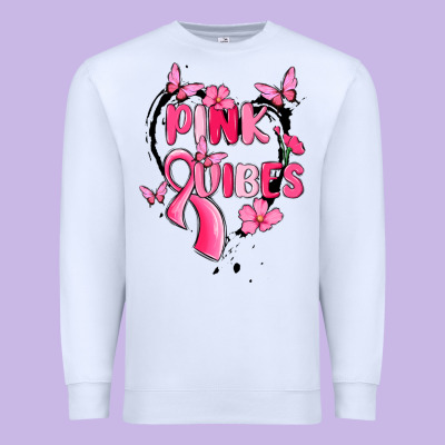 Pink Vibes Premium Sweatshirt Designed By Maliassmallbusiness