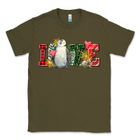 Army Green christmas penguin love Classic Tee - FaDigitalArtStudio