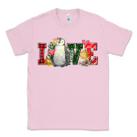 Bubblegum Pink christmas penguin love Classic Tee - FaDigitalArtStudio