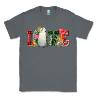 Charcoal Heather christmas penguin love Classic Tee - FaDigitalArtStudio