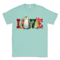 Seafoam christmas penguin love Classic Tee - FaDigitalArtStudio