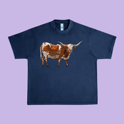Longhorn Urban Heavy Tee Designed By Ranaportraitstore