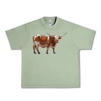 Oil Green longhorn Urban Heavy Tee - RanaPortraitStore