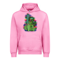 Fuchsia Pink Western Serape Cactus Urban Hoodie - Bettercallsaul