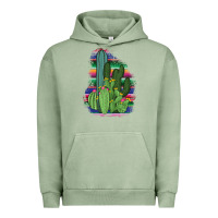 Pigment Oil Green Western Serape Cactus Urban Hoodie - Bettercallsaul