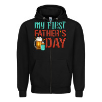 Black my first father's day Zipper Hoodie - Artiststas