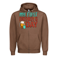 Chestnut my first father's day Zipper Hoodie - Artiststas