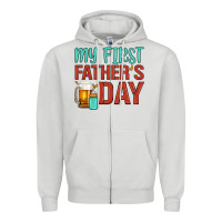Dove Grey my first father's day Zipper Hoodie - Artiststas
