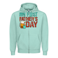Seafoam my first father's day Zipper Hoodie - Artiststas