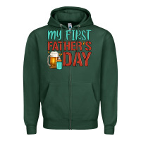 Sports Green my first father's day Zipper Hoodie - Artiststas