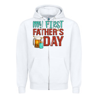 White my first father's day Zipper Hoodie - Artiststas