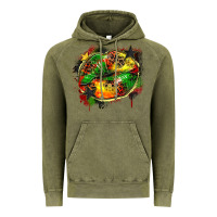 Vintage Olive juneteenth lips Vintage Hoodie - Zillion Design Studio