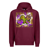 Burgundy mardi gras hearts tumbler bbs Premium Hoodie - BundleAndBundleShop