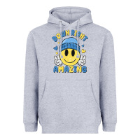 Heather Grey down right amazing Heavyweight Hoodie - MaliasSmallBusiness