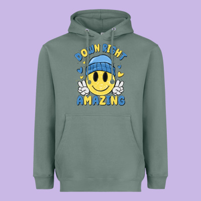 Down Right Amazing Heavyweight Hoodie Designed By Maliassmallbusiness