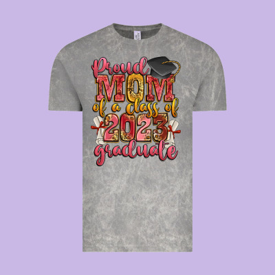 Proud Mom Of A Class Of 2023 Graduate Vintage Tee Designed By Zillion Design Studio
