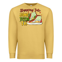 Antique Gold stepping into juneteenth Premium Sweatshirt - MaliasSmallBusiness