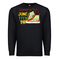 Black stepping into juneteenth Premium Sweatshirt - MaliasSmallBusiness
