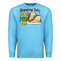 Ocean Blue stepping into juneteenth Premium Sweatshirt - MaliasSmallBusiness