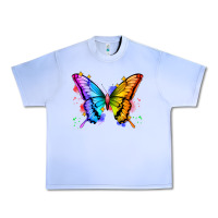 Grape Ice rainbow butterfly Urban Heavy Tee - Zillion Design Studio