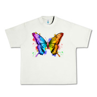 Pistachio rainbow butterfly Urban Heavy Tee - Zillion Design Studio
