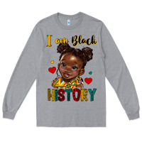 Heather Grey i am black history Long Sleeve Tee - HRA Design Shop