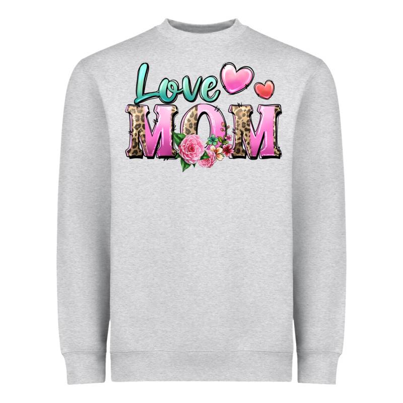 Love Mom Heavyweight Sweatshirt by Zillion Design Studio | Teevron