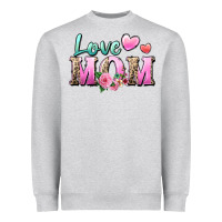 Heather Grey love mom Heavyweight Sweatshirt - Zillion Design Studio