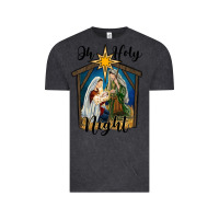 Vintage Black oh holy night holy family Vintage Tee - RanaPortraitStore