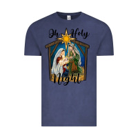 Vintage Denim oh holy night holy family Vintage Tee - RanaPortraitStore